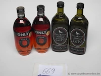 4 flessen diverse gin wo only