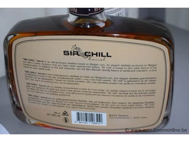 4 flessen diverse rum wo sir chill 37,7% - afbeelding 4 van  5