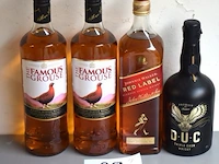 4 flessen diverse whiskey wo famous grouse 40% - afbeelding 1 van  3