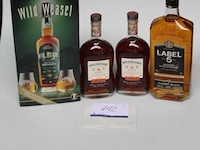 4 flessen diverse whisky wo label 5 - afbeelding 1 van  3