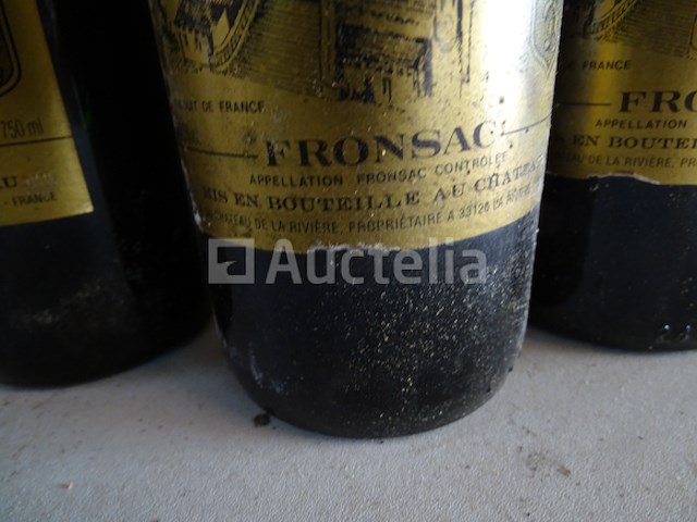 4 flessen fronsac château de la rivière 1989 - afbeelding 3 van  4