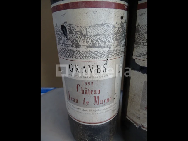 4 flessen graves château jean de mayne 1995 - afbeelding 2 van  3