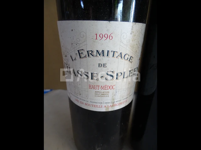 4 flessen haut médoc l'ermitage de chasse-spleen 1996 - afbeelding 2 van  3