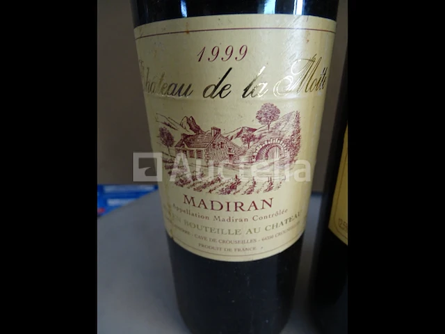 4 flessen madiran château de la motte 1999 - afbeelding 1 van  3