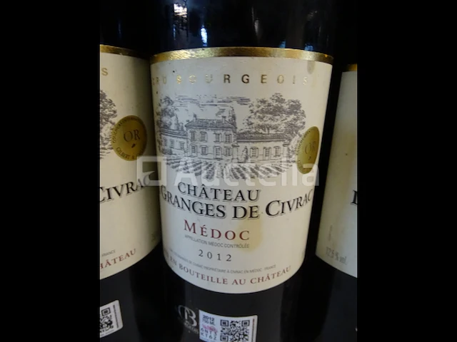 4 flessen médoc château les granges de civrac 2012 - afbeelding 2 van  5