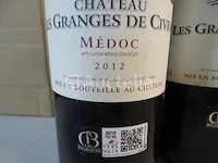 4 flessen médoc château les granges de civrac 2012 - afbeelding 4 van  5