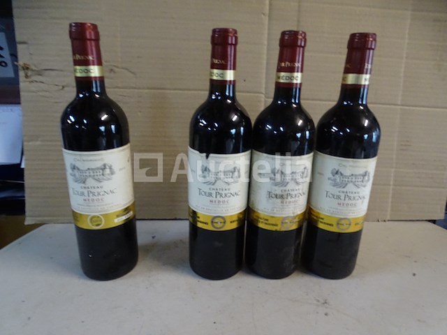 4 flessen médoc château tour prignac 2014-2015 (zie details) - afbeelding 1 van  6