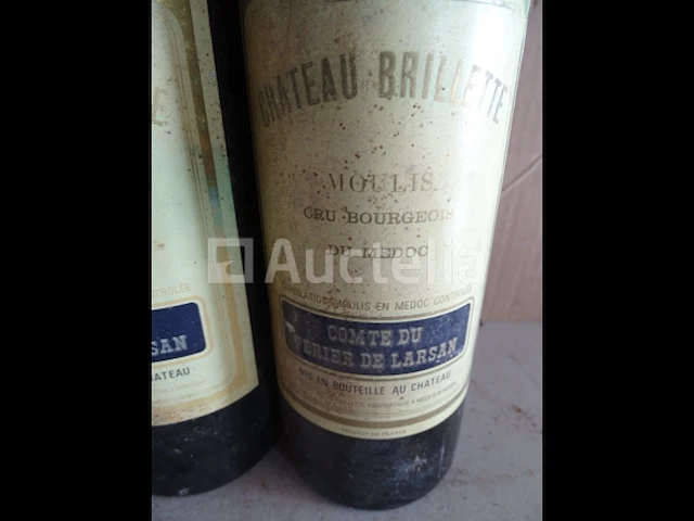 4 flessen médoc cru bourgeois château brillette comte de larsan 1980 - afbeelding 3 van  5