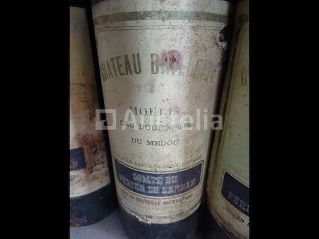 4 flessen médoc cru bourgeois château brillette comte de larsan 1980 - afbeelding 4 van  5