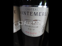 4 flessen médoc cru bourgeois château chantemerle 2012 - afbeelding 2 van  4