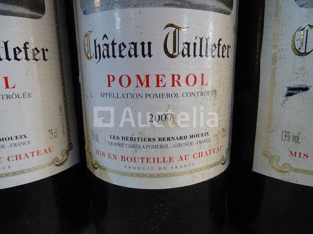 4 flessen pomerol château taillefer 2007 - afbeelding 3 van  6