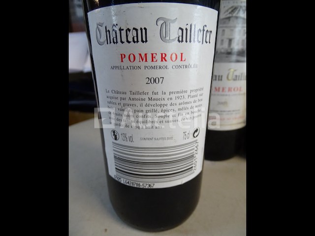 4 flessen pomerol château taillefer 2007 - afbeelding 4 van  6