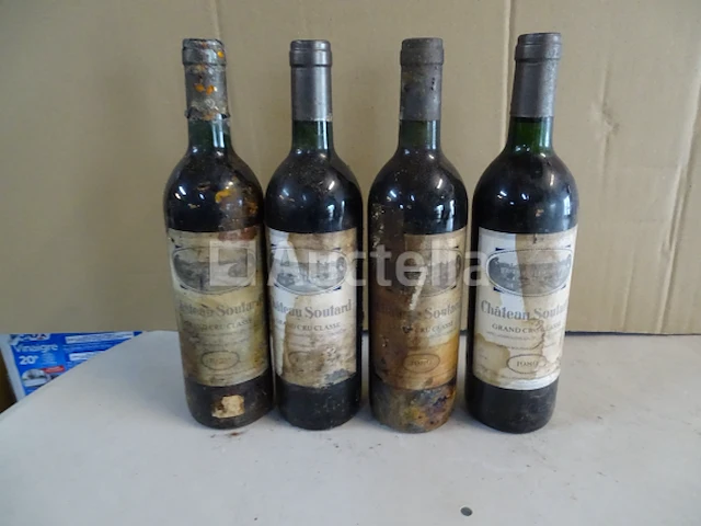 4 flessen saint emilion château soutard grand cru classé 1989 - afbeelding 1 van  3