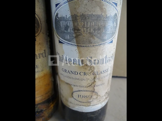 4 flessen saint emilion château soutard grand cru classé 1989 - afbeelding 3 van  3