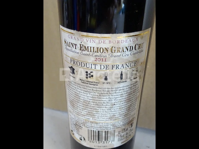 4 flessen saint-emilion grand cru 2011 - afbeelding 4 van  4