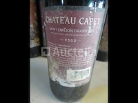 4 flessen saint-emilion grand cru château capet 2003 - afbeelding 4 van  4