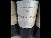 4 flessen saint emilion le cadet de larmande 1989 - afbeelding 2 van  3