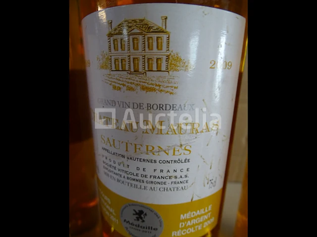 4 flessen sauternes château mauras 2009 - afbeelding 2 van  5