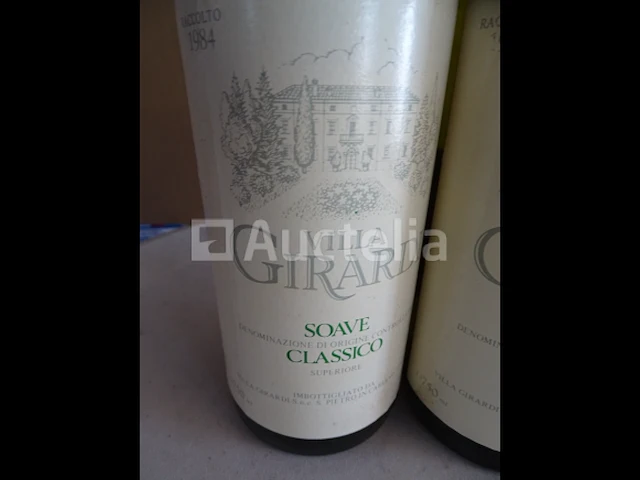 4 flessen soave classico villa girardi 1984 - afbeelding 1 van  4