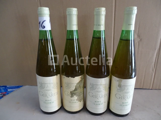 4 flessen soave classico villa girardi 1984 - afbeelding 1 van  5