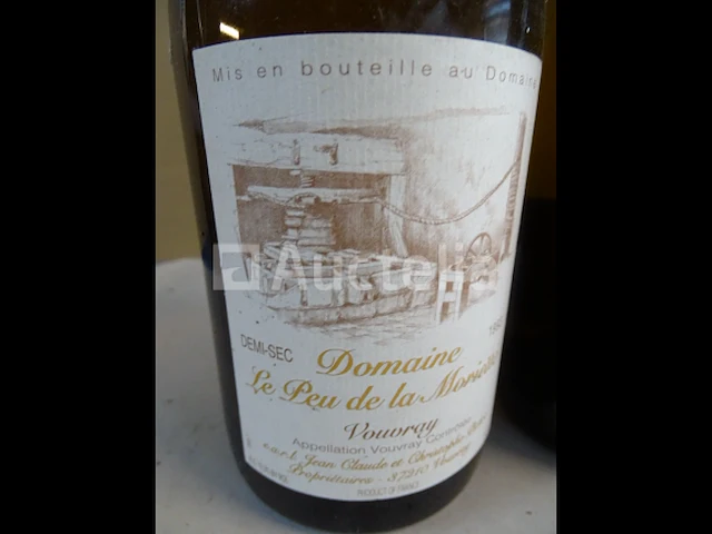 4 flessen vouvray domaine le peu de la moriette 1993 - afbeelding 2 van  5