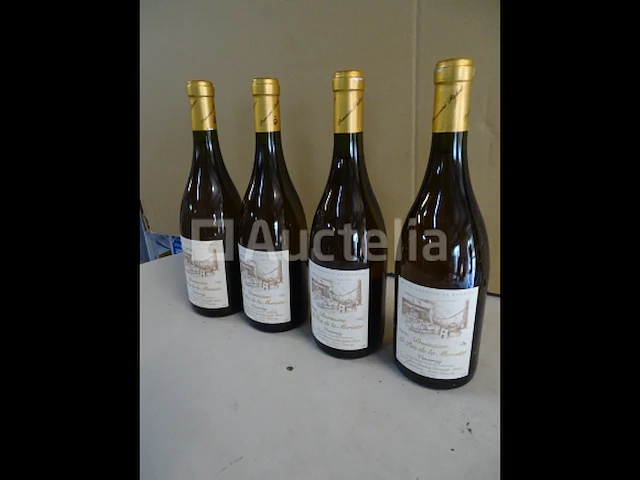 4 flessen vouvray domaine le peu de la moriette 1993 - afbeelding 5 van  5