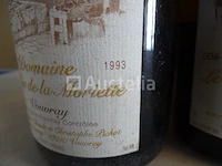 4 flessen vouvray domaine le peu de la moriette 1993 - afbeelding 5 van  5