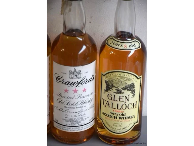 4 flessen whiskey à 70cl, crawfords, glen style, glen talloch en crazy 43% - afbeelding 3 van  3