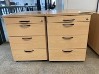 4 formica verrijdbare ladekasten - afbeelding 2 van  3