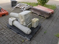 4 granieten palen ca. 1 m (zonder pvc pallet) - afbeelding 3 van  4