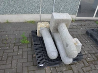4 granieten palen ca. 1 m (zonder pvc pallet) - afbeelding 4 van  4