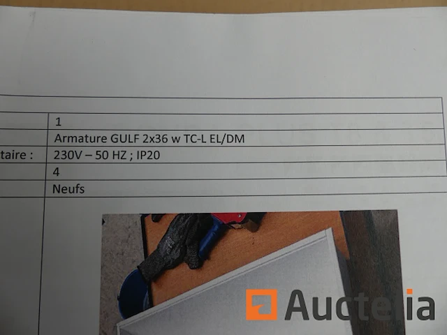 4 gulf armaturen 2x36w tc-l el/dm - afbeelding 1 van  4