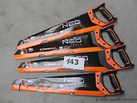 4 handzagen neo-tools 450mm - afbeelding 1 van  2
