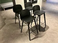 4 houten design barkrukken comma - afbeelding 1 van  4