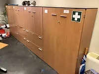 4 houten dossierkasten