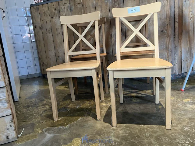 4 houten stoelen - afbeelding 2 van  2