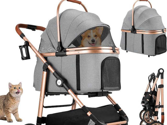 4-in-1 hondenbuggy, opvouwbaar tot 25 kg - afbeelding 1 van  8