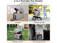4-in-1 hondenbuggy, opvouwbaar tot 25 kg - afbeelding 6 van  8