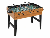 4-in-1 speeltafel met o.a. tafeltennis, tafelvoetbal, biljart, tafelhockey, metaal, hout, naturel en zwart - afbeelding 2 van  5