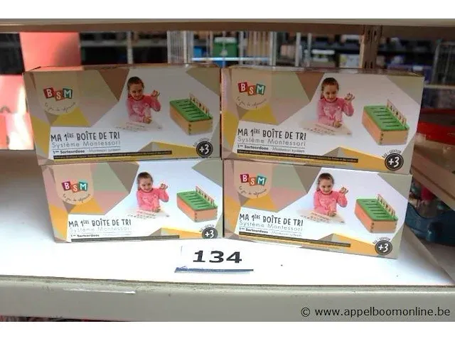 4 kinderspeelgoed sorteerdozen bsm - afbeelding 1 van  1