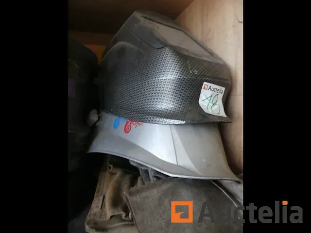 4 lashelmen met 1 lasschort - afbeelding 2 van  5