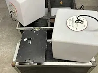 4 maal cube led + controller in flightcase - afbeelding 2 van  2