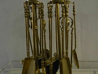 4 messing openhaard setjes ±58 cm - afbeelding 1 van  4