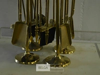 4 messing openhaard setjes ±58 cm - afbeelding 2 van  4