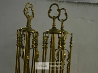 4 messing openhaard setjes ±58 cm - afbeelding 3 van  4