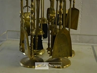 4 messing openhaard setjes ±58 cm - afbeelding 4 van  4