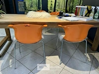 4 oranje design stoelen - afbeelding 6 van  8