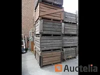 4 oude houten fruitkratten - afbeelding 1 van  6
