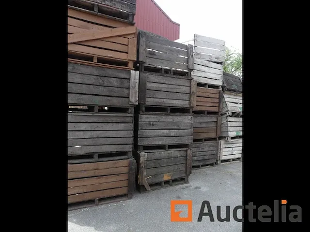 4 oude houten fruitkratten - afbeelding 3 van  6