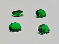 4 oval shape emeralds 3.65cts - afbeelding 1 van  5